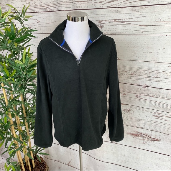 🌴VINTAGE 1946 BLACK 1/4 ZIP FLEECE NWT - Picture 4 of 7